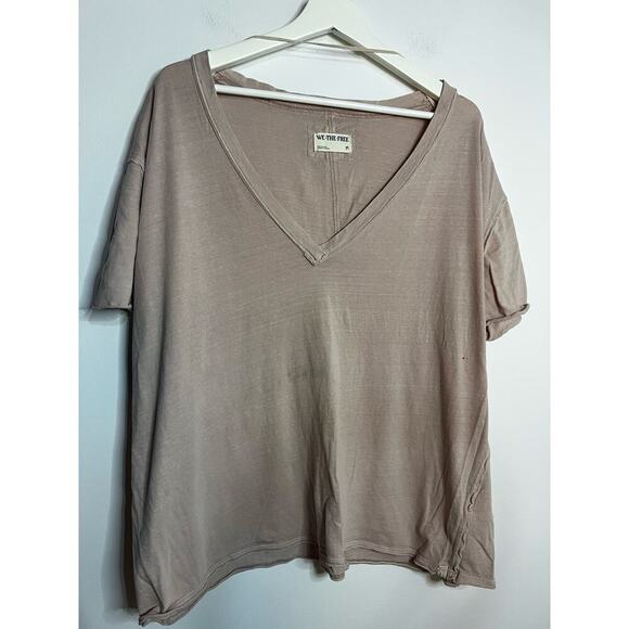 we the free oversized, V-neck size medium note there is a stain on the front - Picture 1 of 7
